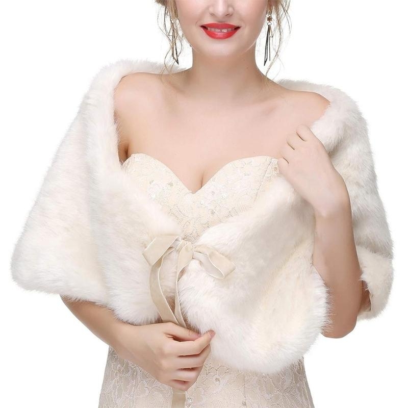 652F sofisticado cachecol pele - Stole Wedding Shawl avaliação e preço