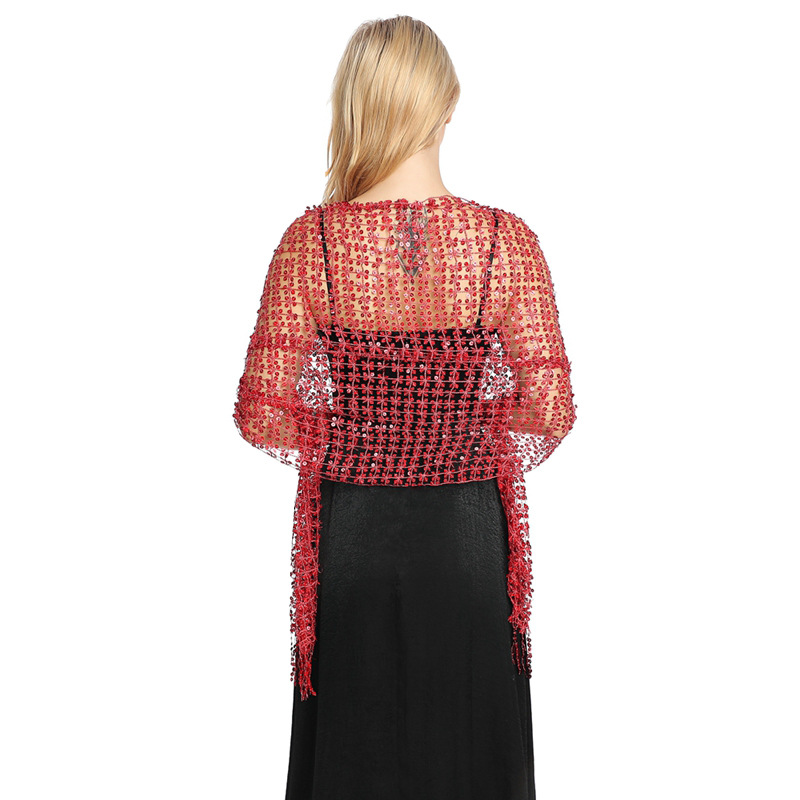 Xale de Franjas com Lantejoula - Stole Wedding Shawl avaliação e preço