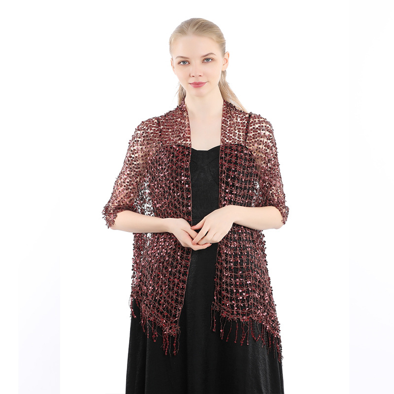 Xale de Franjas com Lantejoula - Stole Wedding Shawl avaliação e preço