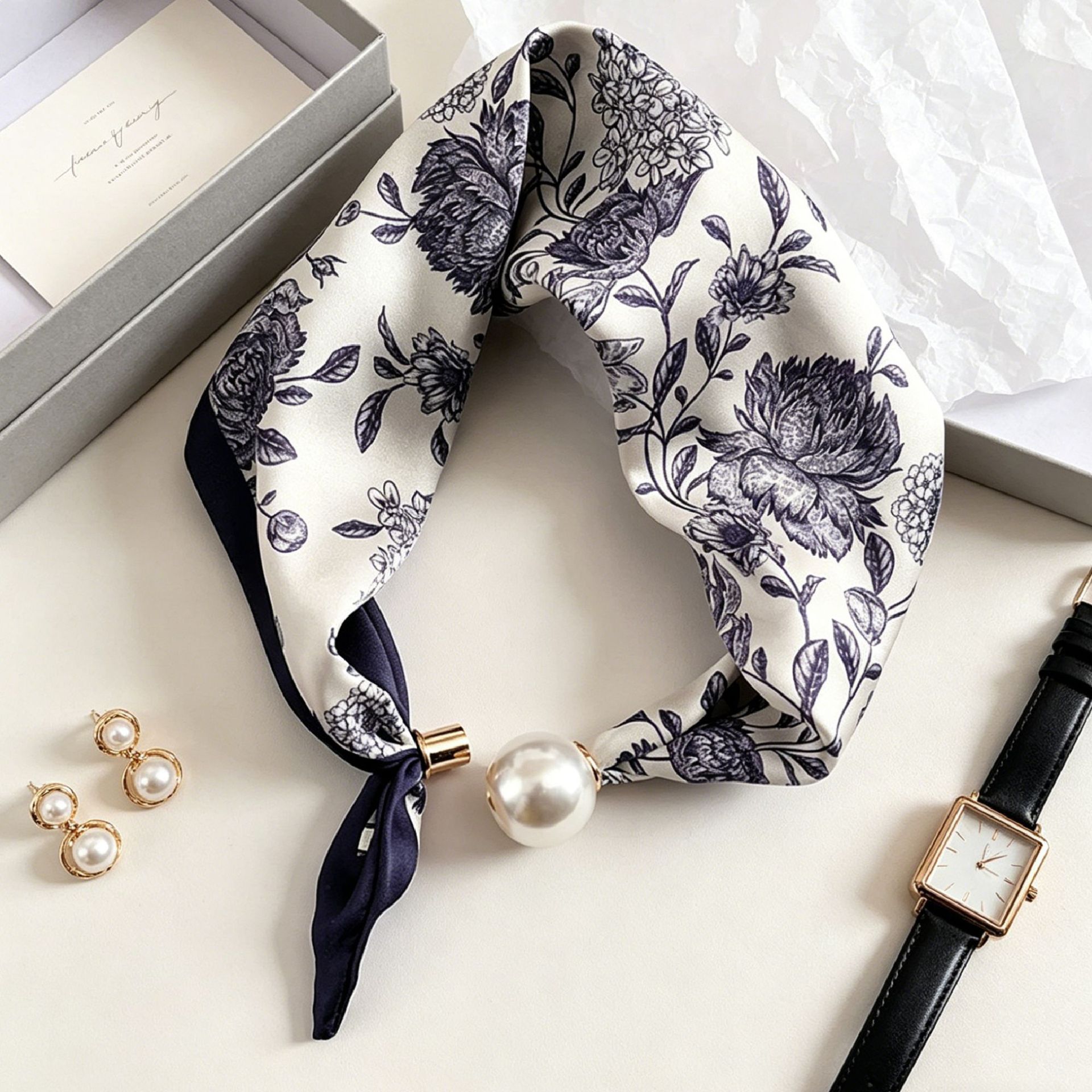 Lenço Magnético de Pérolas Lux - Ascot Neck Scarf avaliação e preço