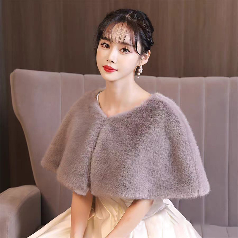 Mulheres inverno xale de pele  - Stole Wedding Shawl avaliação e preço