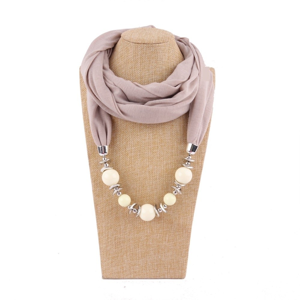Novo Colar de Lenço de Chiffon - Infinity Scarf Knit avaliação e preço