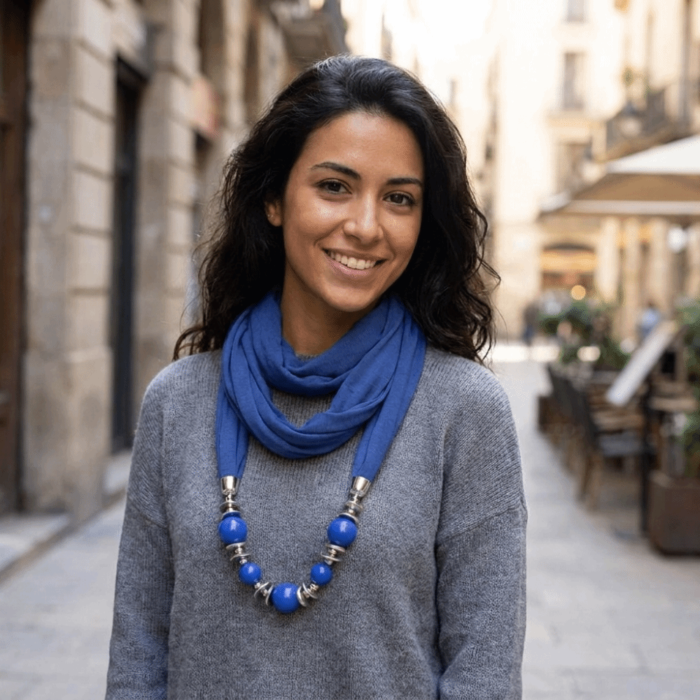 Lenço de Chiffon com Colar e P - Infinity Scarf Knit avaliação e preço